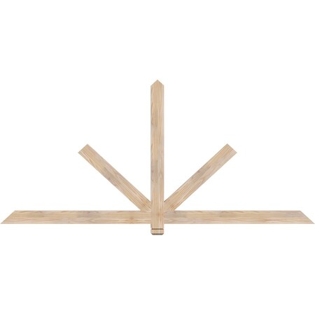 Ekena Millwork Kennewick Smooth Timber Gable Bracket, Douglas Fir, 84"W x 38"H x 1 1/2"D x 3 1/2"F, 11/12 Pitch GBW084X38X0204KEN00SDF